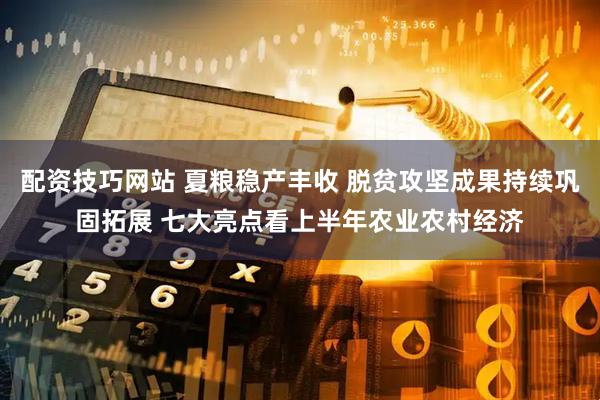 配资技巧网站 夏粮稳产丰收 脱贫攻坚成果持续巩固拓展 七大亮点看上半年农业农村经济